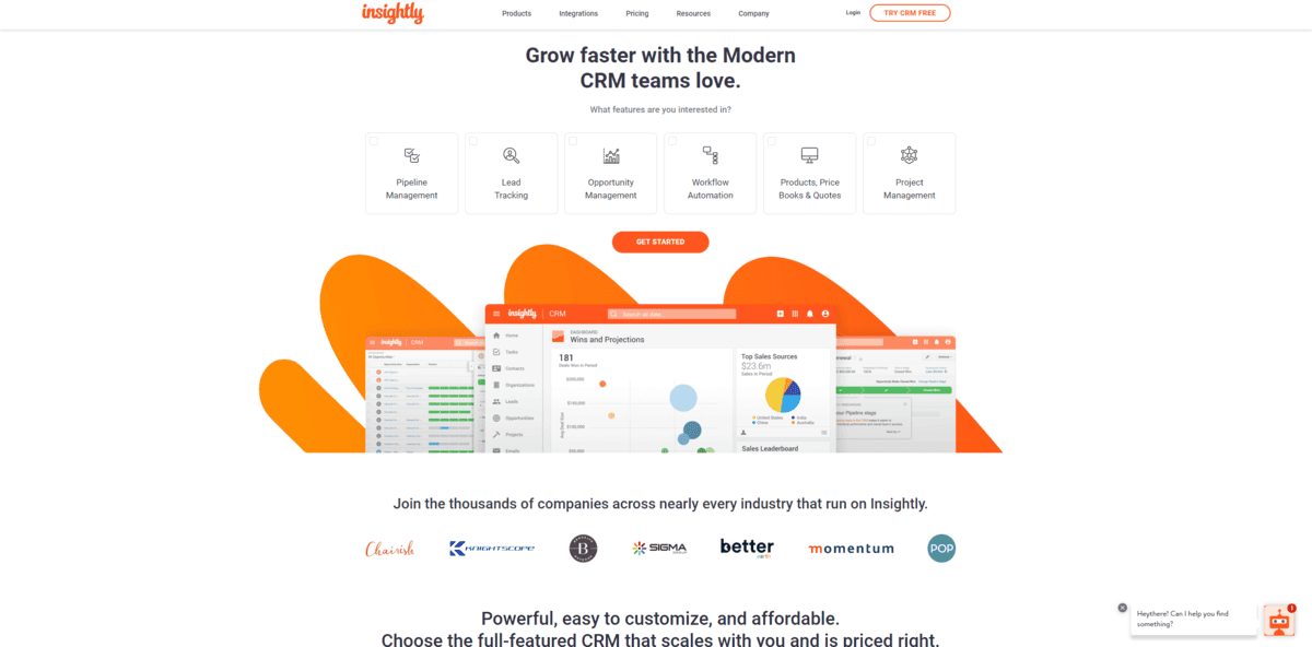 Insightly - Free CRMs for Small Businesses
